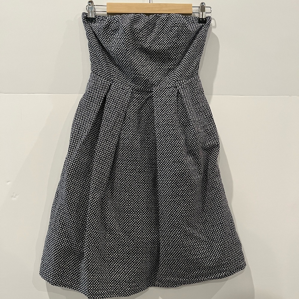 J.Crew Navy Sleevless Polka Dot Dress w/pockets